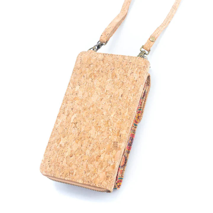 A compact cork phone bag wallet designed for grab-and-go days. Perfect for your phone, cards, keys, and a few small essentials.