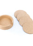 natural cork coaster set with tray