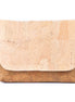 Natural cork crossbody shoulder bag with two-tone flap