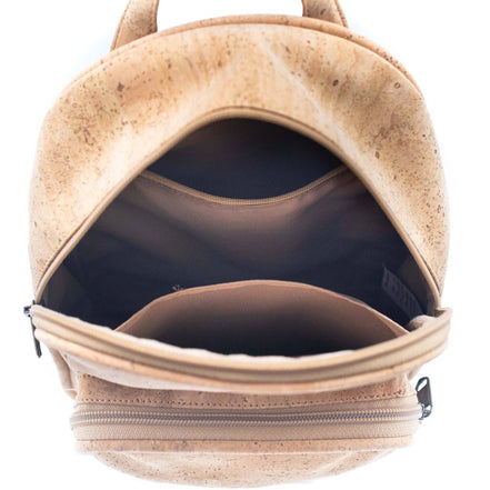 Natural cork vegan mini backpack