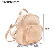 Natural cork vegan mini backpack
