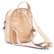 Natural cork vegan mini backpack