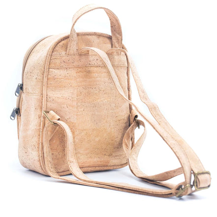 Natural cork vegan mini backpack