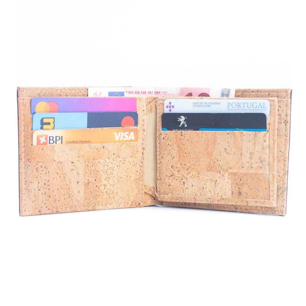 Interior view A slim, lightweight cork wallet that keeps your essentials organized without the bulk.