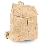 Stylish Natural cork backpack with gold flecks 