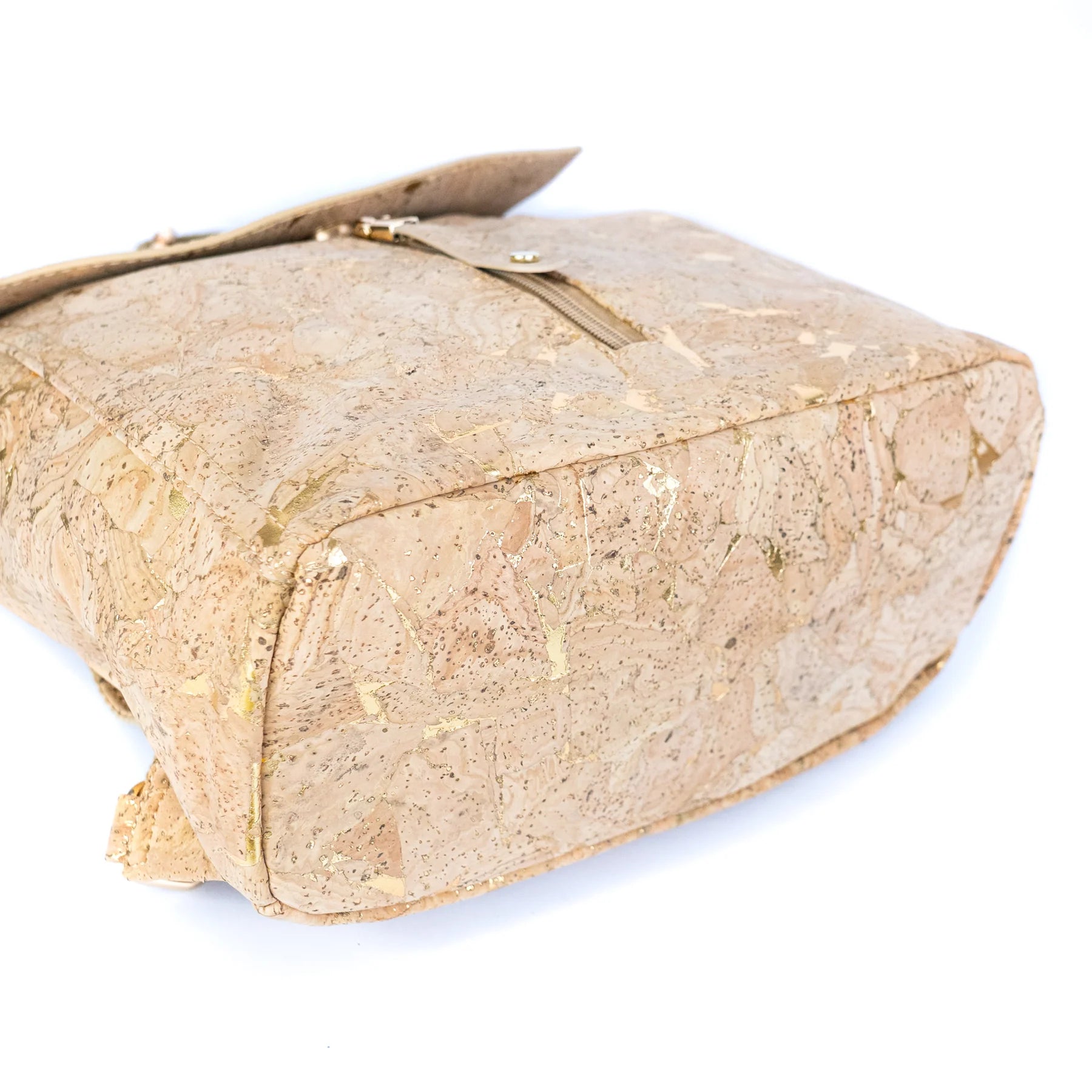 Stylish Natural cork backpack with gold flecks 