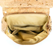 Stylish Natural cork backpack with gold flecks 