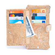 Interior view of metallic slim wallet
