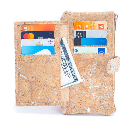 Interior view of metallic slim wallet