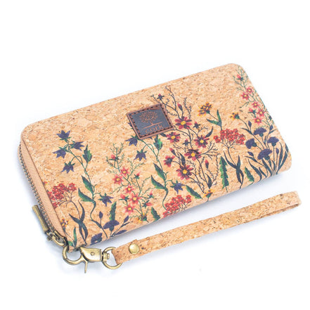 Floral wristlet wallet 