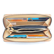Interior view of zip around wallet wristlet