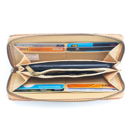 Interior view of zip around wallet wristlet