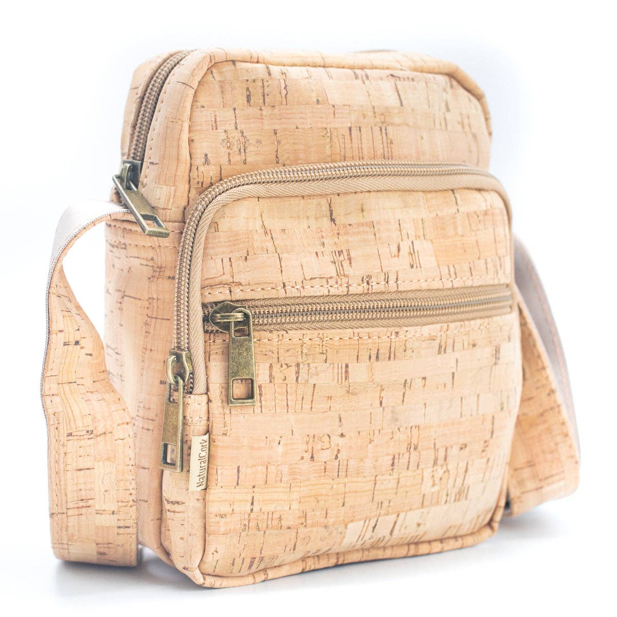 Unisex natural cork messenger bag 