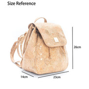 Cork luxurious drawstring backpack with golden flakes