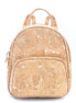Luxurious cork backpack with golden flakes