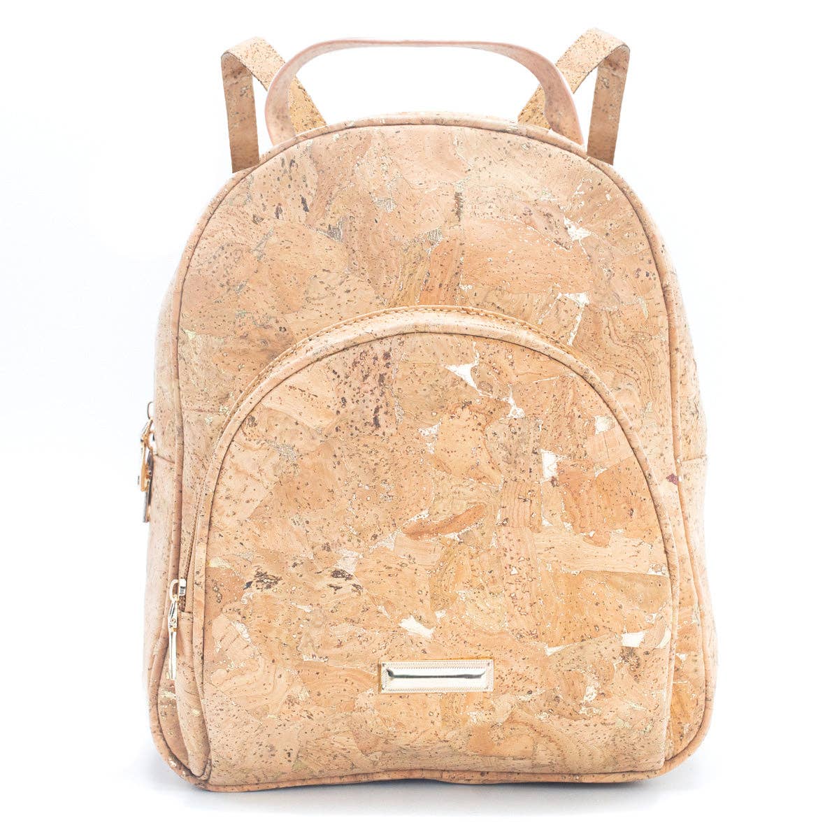 Natural cork golden flakes ladies backpack