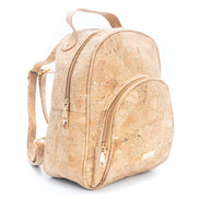 Natural cork golden flakes ladies backpack