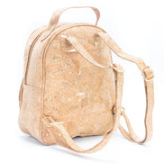 Natural cork golden flakes ladies backpack