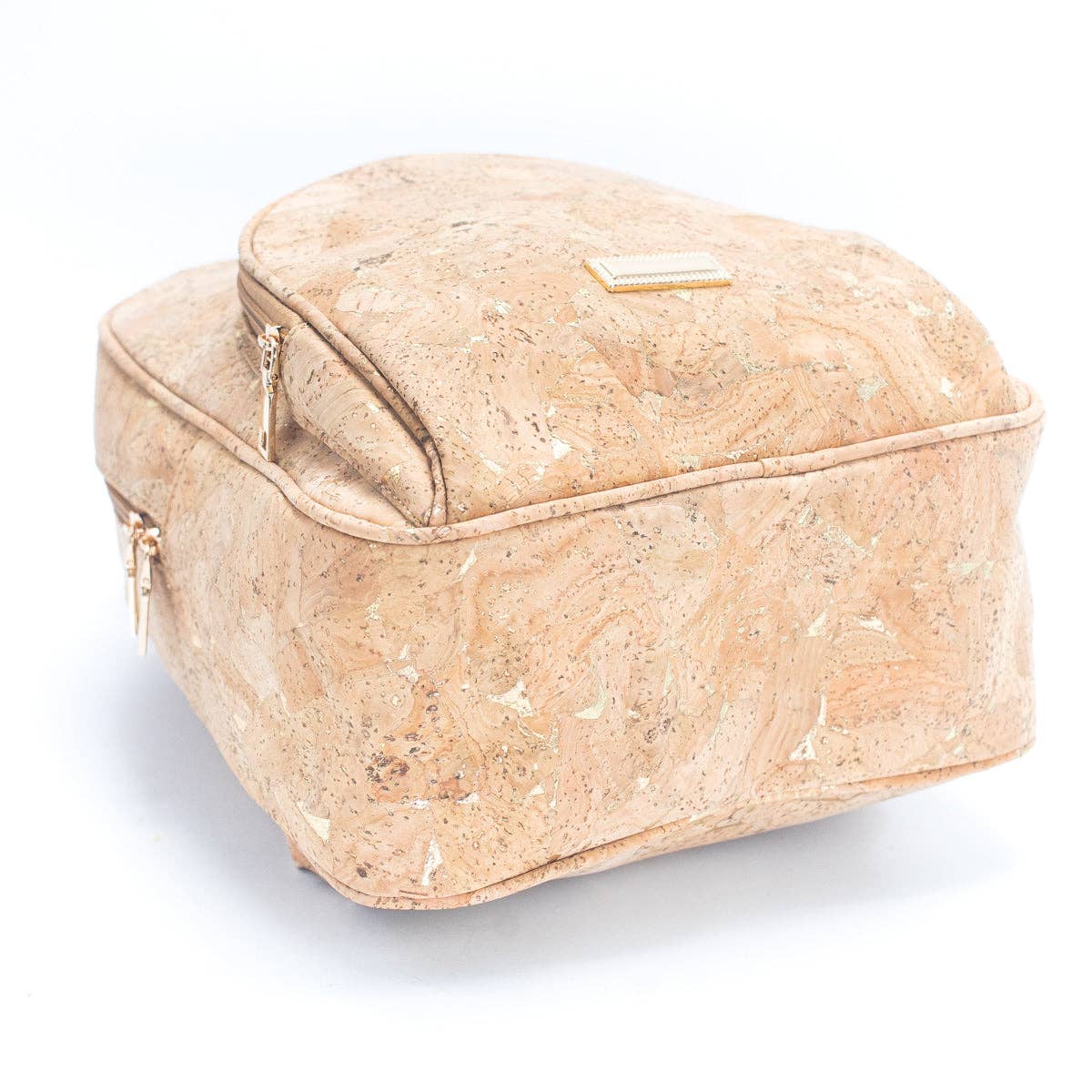 Natural cork golden flakes ladies backpack