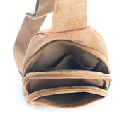 Natural cork sling crossbody bag