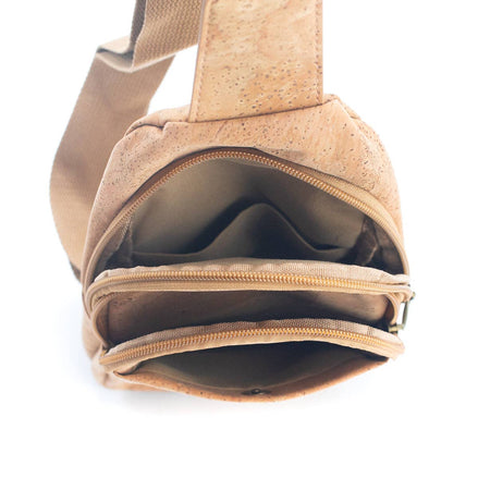 Natural cork sling crossbody bag