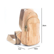 Natural cork sling crossbody bag