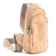 Natural cork sling crossbody bag