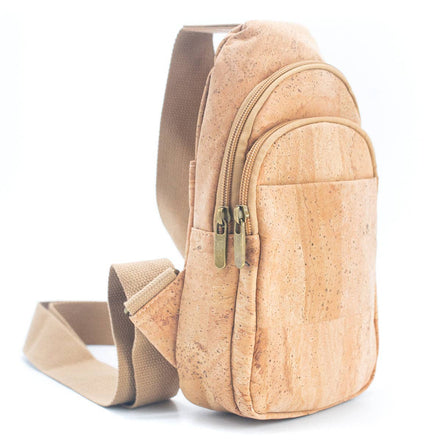 Natural cork sling crossbody bag