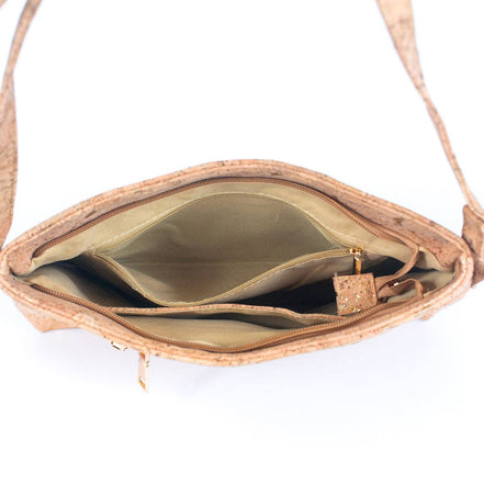 Cork with gold flakes cork crossbody bag 