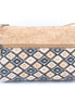 Cork handbag with geometric pattern 