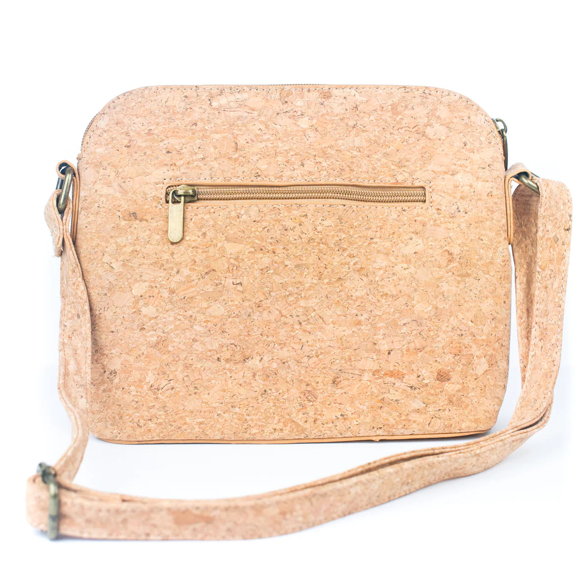 Back view cork crossbody bag