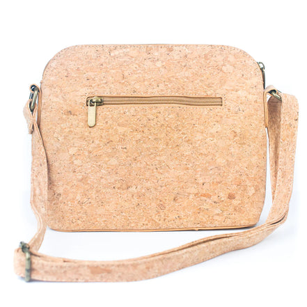 Back view cork crossbody bag