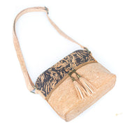 Full length view cork crossbody bag