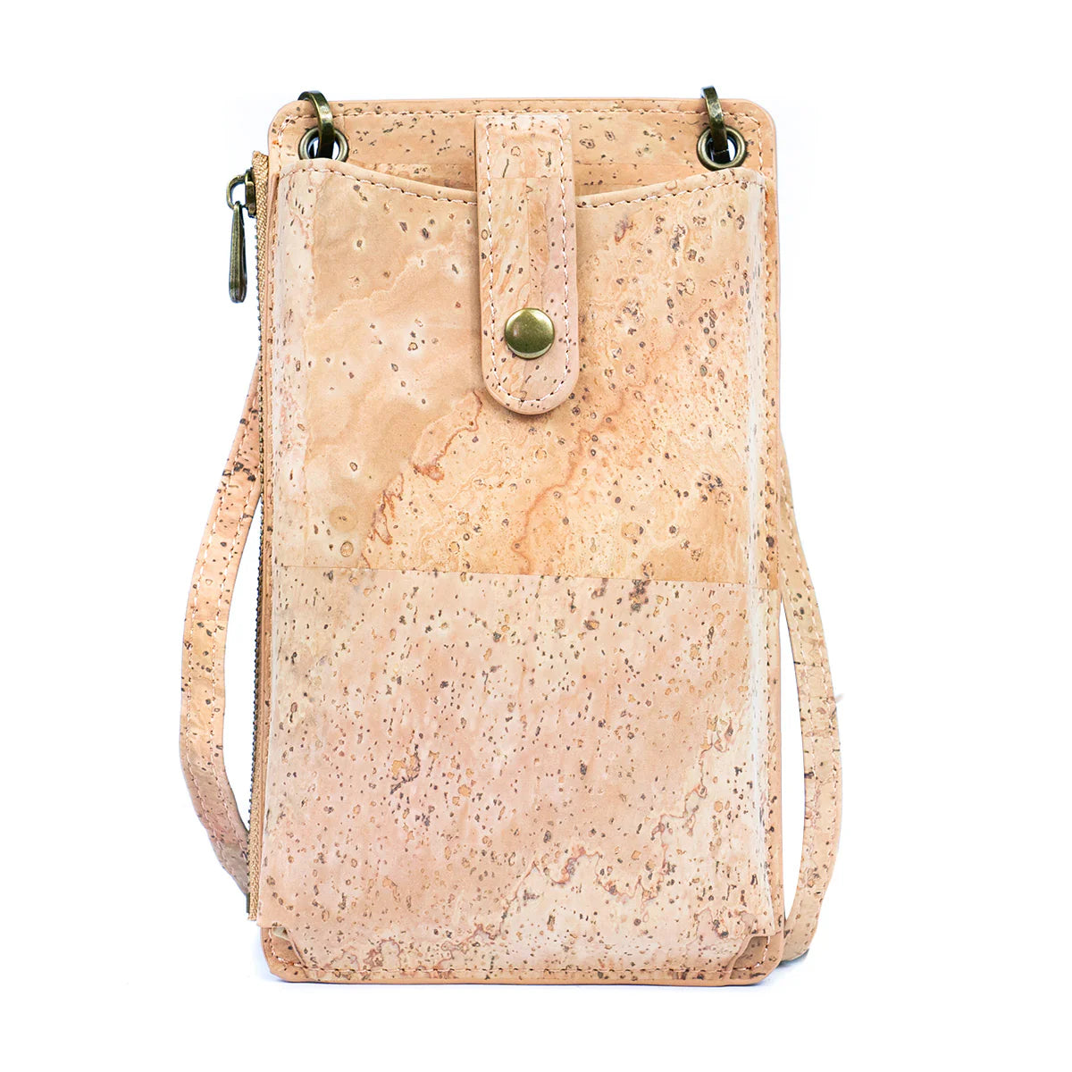 A compact cork phone bag designed for grab-and-go days. Perfect for your phone, cards, keys, and a few small essentials.