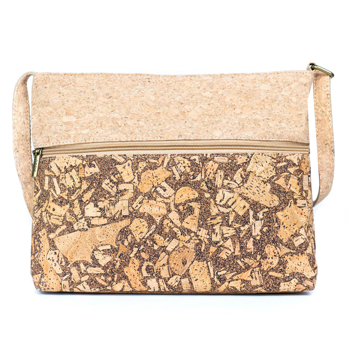 Light brown cork crossbody 