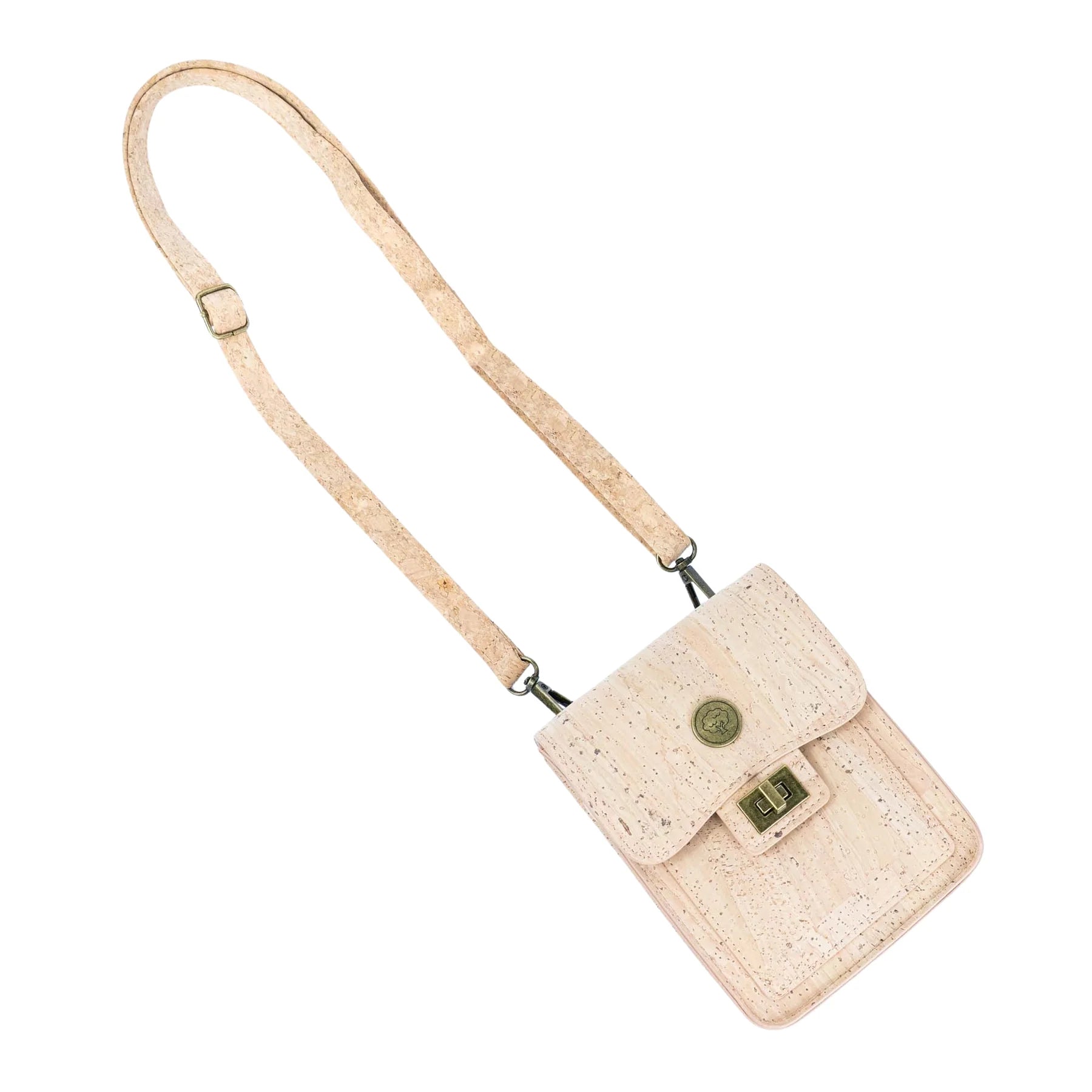 Adjustable strap the Cork Crossbody Phone Bag