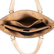 Interior view of cork laptop tote bag