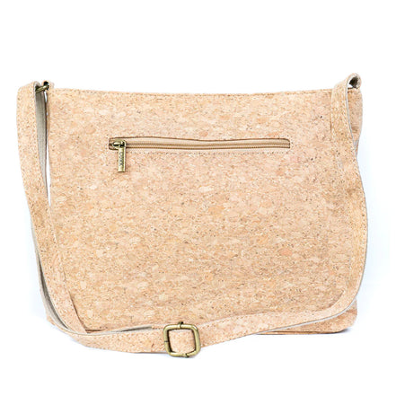 Back view cork crossbody bag
