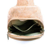 Interior view cork crossbody sling