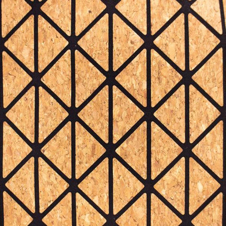 Close up design Stylish geometric design tote or shoulder bag with natural cork texture and large interior compartment for wallet, tablet, notebooks &amp; more.