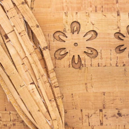 A chic, laser cut out cork crossbody that keeps your essentials close while staying feather-light. 