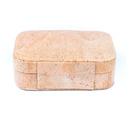 Natural premium cork mini jewelry box perfect for traveling