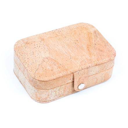Natural premium cork mini jewelry box perfect for traveling