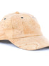 Natural cork unisex baseball cap front view with curved brim