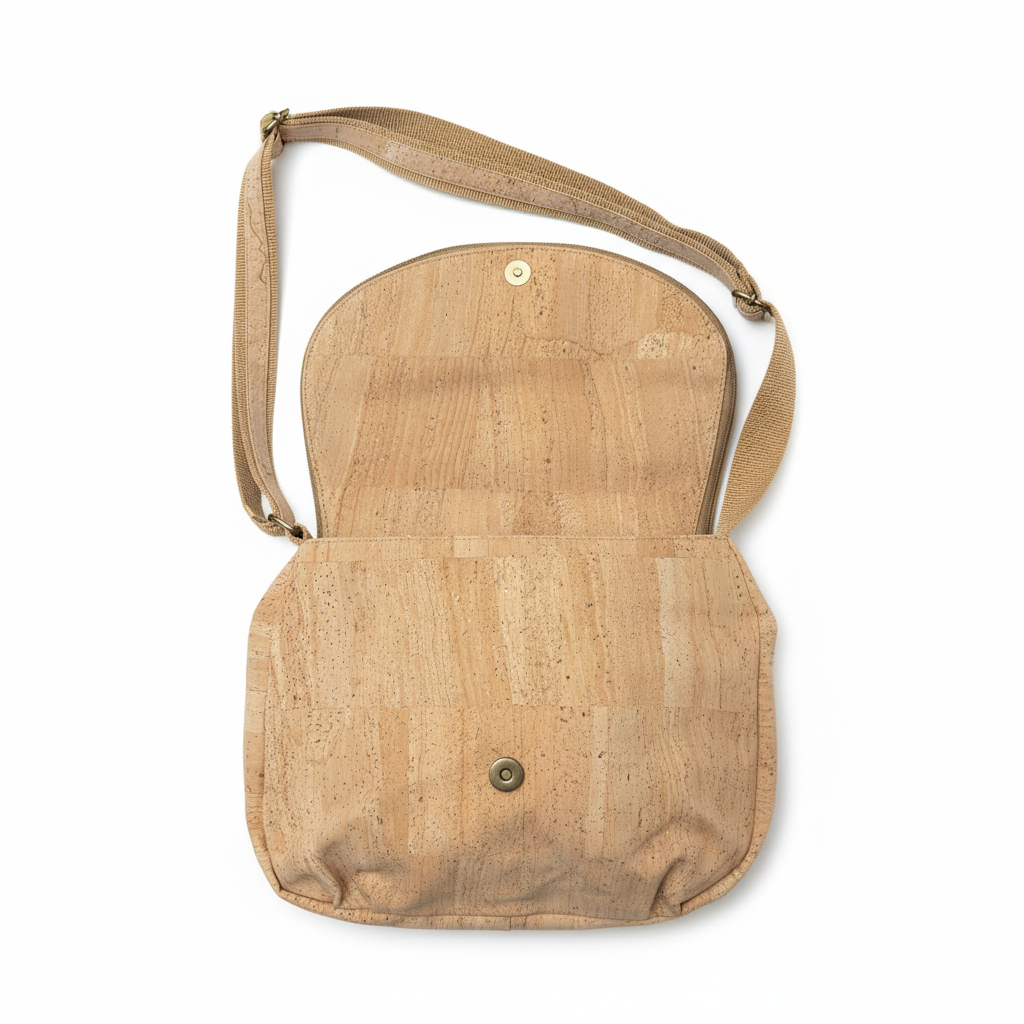 Cork crossbody interior view