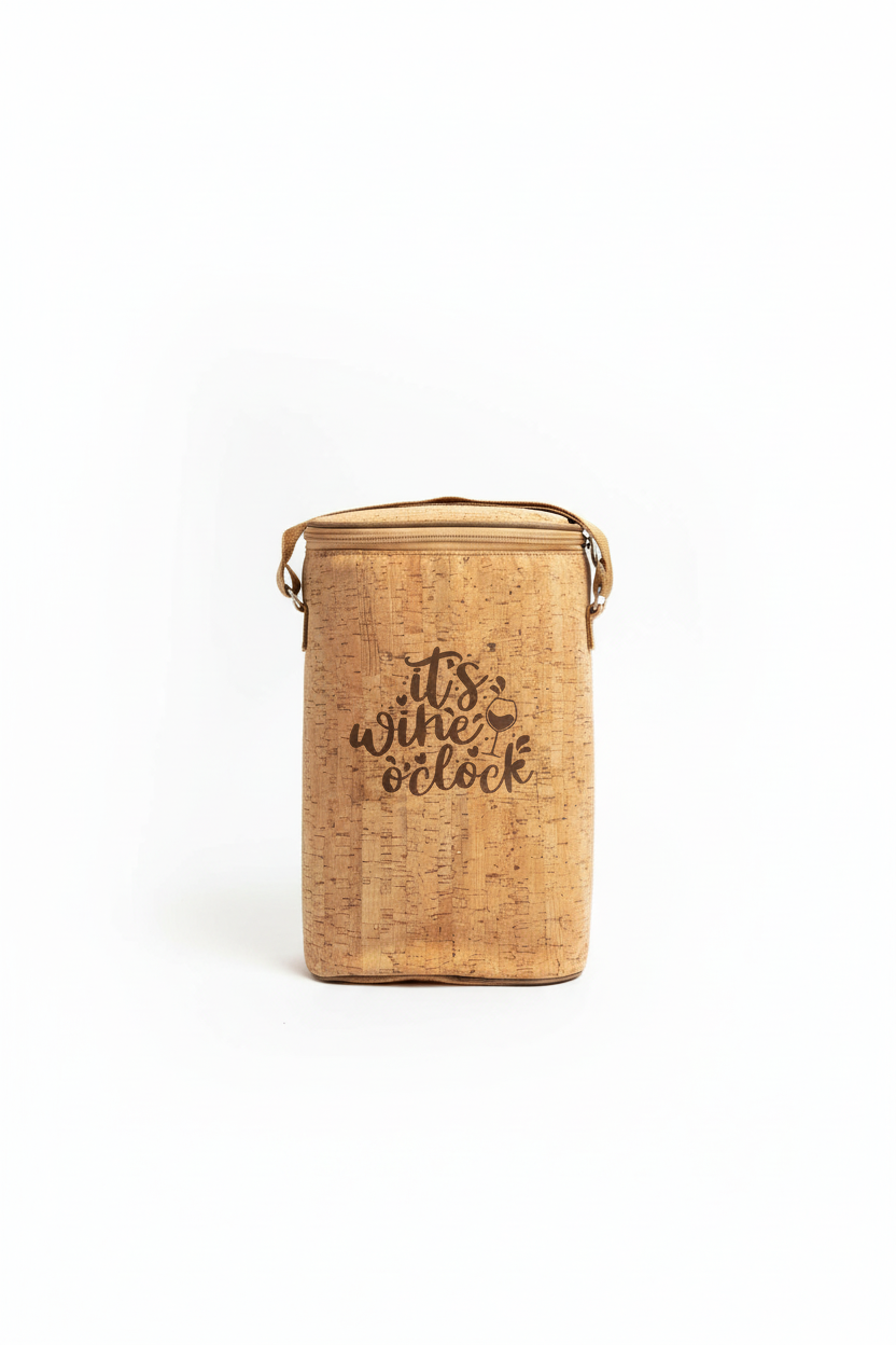 Cork Wine Carrier - It's Wine O'Clock