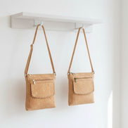 Emily Cork Crossbody bags - bright boutique setting