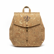 Fleur-de-Lis Cork Backpack White Background