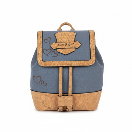 Grace and Grit Cork Backpack White Background
