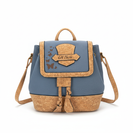 Let Them Cork Backpack White Background